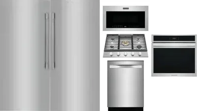 6 Piece Package Includes Refrigerator, Freezer, Cooktop, Wall Oven, Microwave And Dishwasher