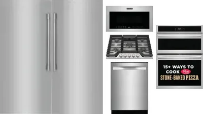 6 Piece Package Includes Refrigerator, Freezer, Cooktop, Wall Oven, Microwave And Dishwasher