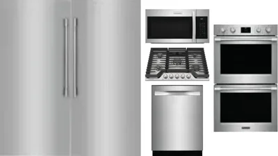 6 Piece Package Includes Refrigerator, Freezer, Cooktop, Wall Oven, Microwave And Dishwasher