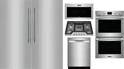 6 Piece Package Includes Refrigerator, Freezer, Cooktop, Wall Oven, Microwave And Dishwasher