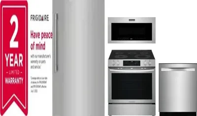 5 Piece Package Includes Refrigerator, Freezer, Range, Microwave And Dishwasher