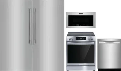 5 Piece Package Includes Refrigerator, Freezer, Range, Microwave And Dishwasher
