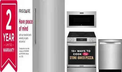 5 Piece Package Includes Refrigerator, Freezer, Range, Microwave And Dishwasher