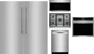 6 Piece Package Includes Refrigerator, Freezer, Cooktop, Wall Oven, Microwave And Dishwasher