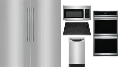 6 Piece Package Includes Refrigerator, Freezer, Cooktop, Wall Oven, Microwave And Dishwasher