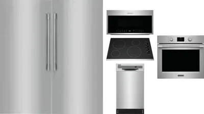 6 Piece Package Includes Refrigerator, Freezer, Cooktop, Wall Oven, Microwave And Dishwasher