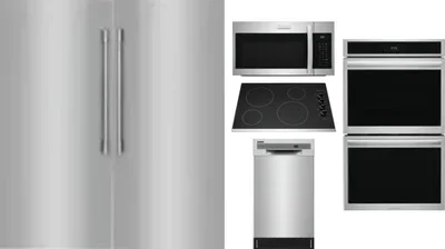 6 Piece Package Includes Refrigerator, Freezer, Cooktop, Wall Oven, Microwave And Dishwasher