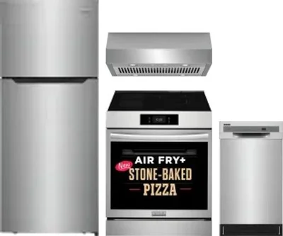 4 Piece Package Includes Refrigerator, Range, Hood And Dishwasher