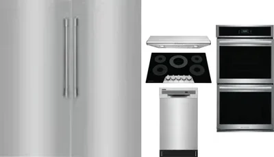 6 Piece Package Includes Refrigerator, Freezer, Cooktop, Wall Oven, Hood And Dishwasher