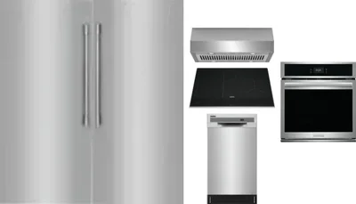 6 Piece Package Includes Refrigerator, Freezer, Cooktop, Wall Oven, Hood And Dishwasher