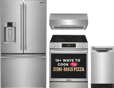 4 Piece Package Includes Refrigerator, Range, Hood And Dishwasher