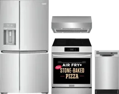 4 Piece Package Includes Refrigerator, Range, Hood And Dishwasher