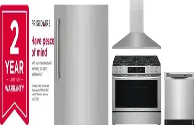 5 Piece Package Includes Refrigerator, Freezer, Range, Hood And Dishwasher