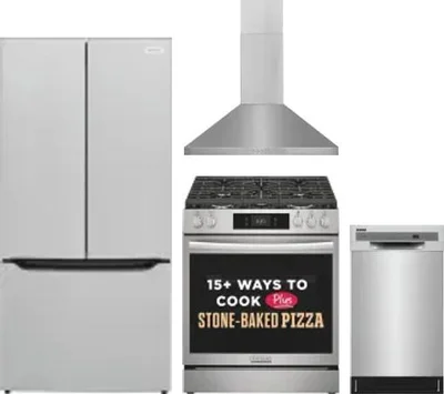 4 Piece Package Includes Refrigerator, Range, Hood And Dishwasher