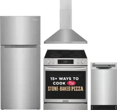 4 Piece Package Includes Refrigerator, Range, Hood And Dishwasher