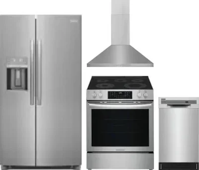 4 Piece Package Includes Refrigerator, Range, Hood And Dishwasher