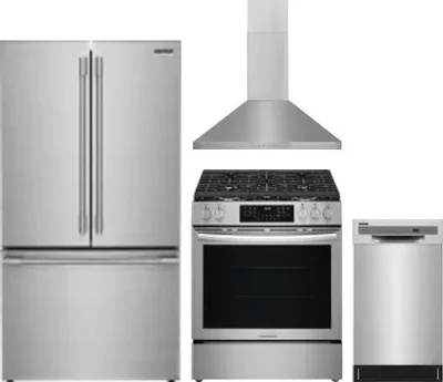 4 Piece Package Includes Refrigerator, Range, Hood And Dishwasher