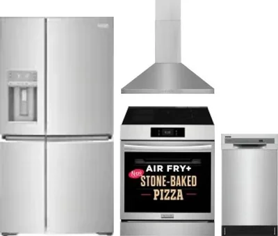 4 Piece Package Includes Refrigerator, Range, Hood And Dishwasher
