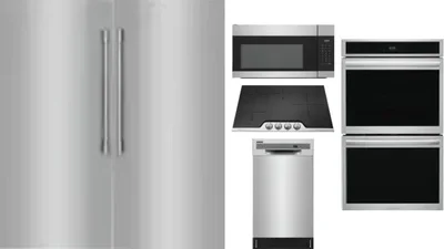 6 Piece Package Includes Refrigerator, Freezer, Cooktop, Wall Oven, Microwave And Dishwasher