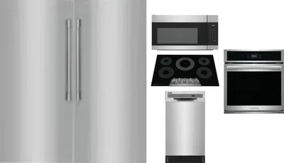 6 Piece Package Includes Refrigerator, Freezer, Cooktop, Wall Oven, Microwave And Dishwasher