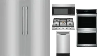 6 Piece Package Includes Refrigerator, Freezer, Cooktop, Wall Oven, Microwave And Dishwasher