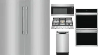 6 Piece Package Includes Refrigerator, Freezer, Cooktop, Wall Oven, Microwave And Dishwasher