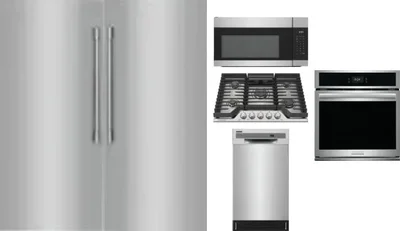 6 Piece Package Includes Refrigerator, Freezer, Cooktop, Wall Oven, Microwave And Dishwasher