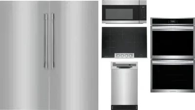 6 Piece Package Includes Refrigerator, Freezer, Cooktop, Wall Oven, Microwave And Dishwasher