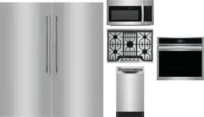 6 Piece Package Includes Refrigerator, Freezer, Cooktop, Wall Oven, Microwave And Dishwasher
