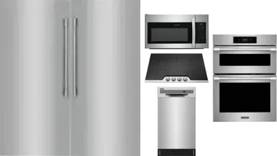 6 Piece Package Includes Refrigerator, Freezer, Cooktop, Wall Oven, Microwave And Dishwasher