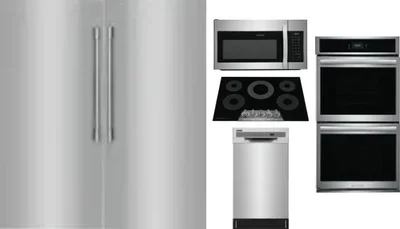 6 Piece Package Includes Refrigerator, Freezer, Cooktop, Wall Oven, Microwave And Dishwasher