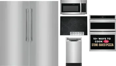 6 Piece Package Includes Refrigerator, Freezer, Cooktop, Wall Oven, Microwave And Dishwasher