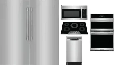 6 Piece Package Includes Refrigerator, Freezer, Cooktop, Wall Oven, Microwave And Dishwasher