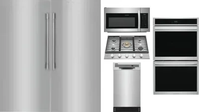 6 Piece Package Includes Refrigerator, Freezer, Cooktop, Wall Oven, Microwave And Dishwasher