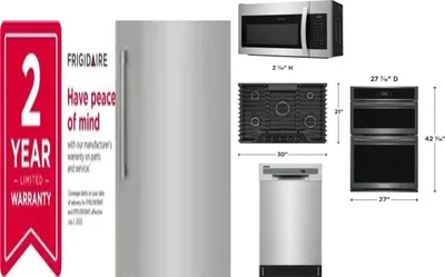 6 Piece Package Includes Refrigerator, Freezer, Cooktop, Wall Oven, Microwave And Dishwasher