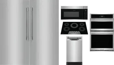 6 Piece Package Includes Refrigerator, Freezer, Cooktop, Wall Oven, Microwave And Dishwasher