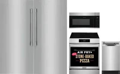 5 Piece Package Includes Refrigerator, Freezer, Range, Microwave And Dishwasher