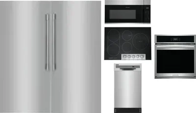 6 Piece Package Includes Refrigerator, Freezer, Cooktop, Wall Oven, Microwave And Dishwasher