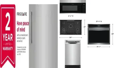 6 Piece Package Includes Refrigerator, Freezer, Cooktop, Wall Oven, Microwave And Dishwasher