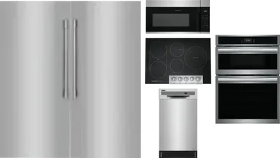 6 Piece Package Includes Refrigerator, Freezer, Cooktop, Wall Oven, Microwave And Dishwasher