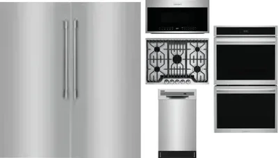 6 Piece Package Includes Refrigerator, Freezer, Cooktop, Wall Oven, Microwave And Dishwasher