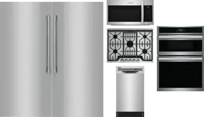 6 Piece Package Includes Refrigerator, Freezer, Cooktop, Wall Oven, Microwave And Dishwasher
