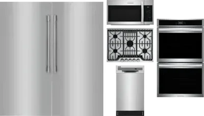 6 Piece Package Includes Refrigerator, Freezer, Cooktop, Wall Oven, Microwave And Dishwasher