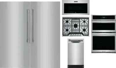 6 Piece Package Includes Refrigerator, Freezer, Cooktop, Wall Oven, Microwave And Dishwasher
