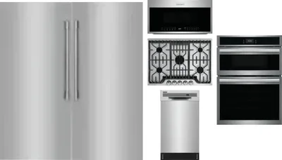 6 Piece Package Includes Refrigerator, Freezer, Cooktop, Wall Oven, Microwave And Dishwasher