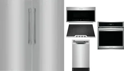 6 Piece Package Includes Refrigerator, Freezer, Cooktop, Wall Oven, Microwave And Dishwasher