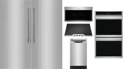 6 Piece Package Includes Refrigerator, Freezer, Cooktop, Wall Oven, Microwave And Dishwasher