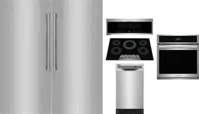 6 Piece Package Includes Refrigerator, Freezer, Cooktop, Wall Oven, Microwave And Dishwasher