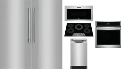 6 Piece Package Includes Refrigerator, Freezer, Cooktop, Wall Oven, Microwave And Dishwasher