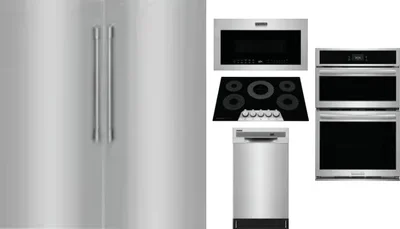 6 Piece Package Includes Refrigerator, Freezer, Cooktop, Wall Oven, Microwave And Dishwasher